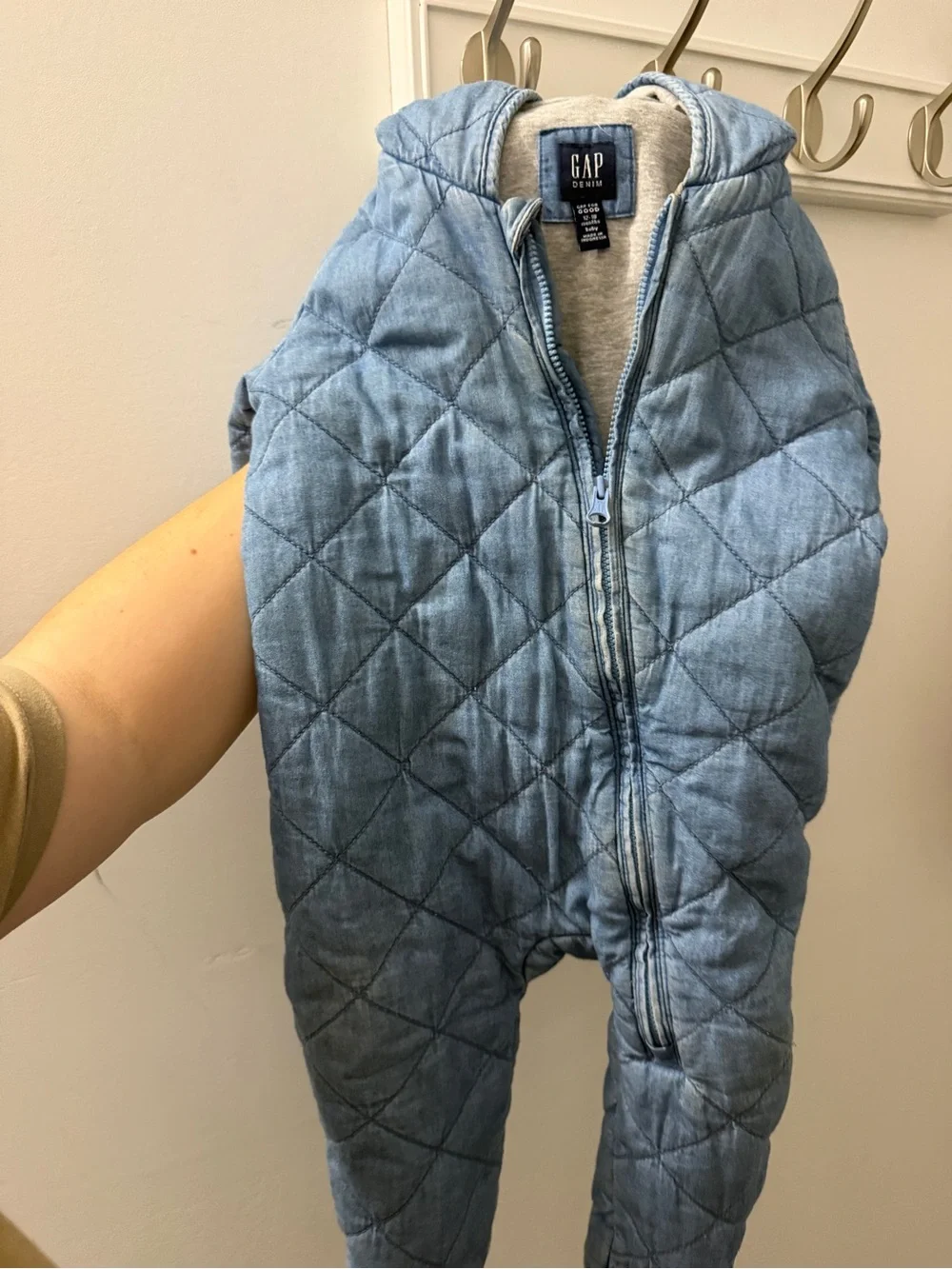 GAP Light Blue Quilted Baby Jacket